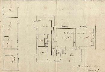 Ground floor plan of Bromham Vicarage 1827